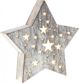 Vánoční dřevěná hvězda Retlux RXL 347