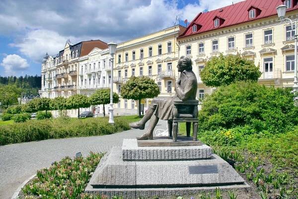 J. W. Goethe socha, Lázně Mariánské lázně, Česká republika