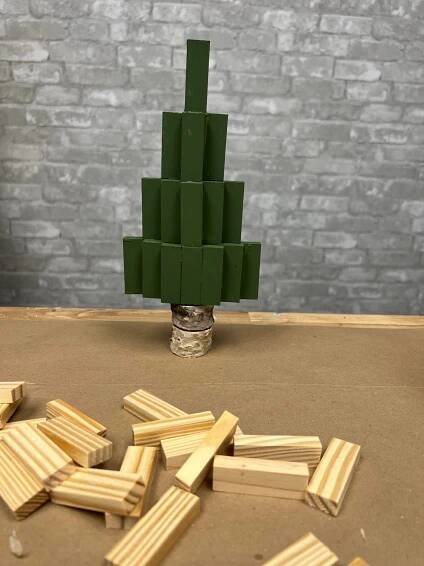 DIY Tree Using Tumbling Tower Game - The Shabby Tree
