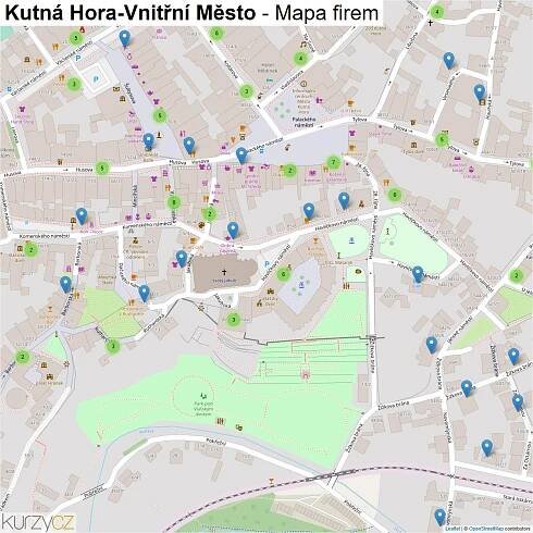 Kutná Hora-Vnitřní Město - mapy | Kurzy.cz
