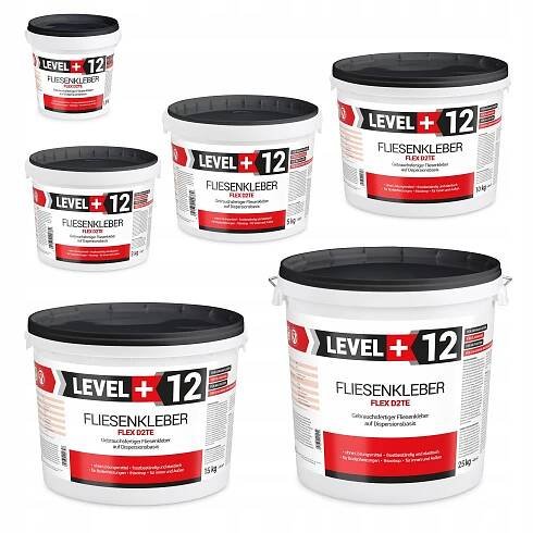 Lepidlo na dlaždice hotové, mrazuvzdorné, 5 kg RM12 Značka LEVEL+
