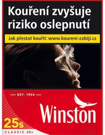 Kartonové balení cigarety s filtrem tvrdá krabička  Winston Classic 25s kolek R 190 Kč 8x25 ks - 200 ks cigaret