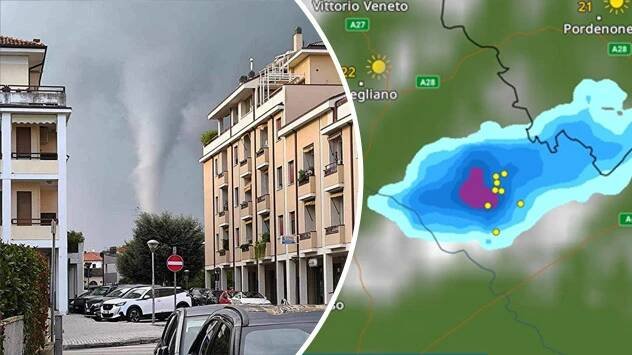 Itálie: Na severu země se v úterý vyskytlo tornádo - Zprávy o počasí