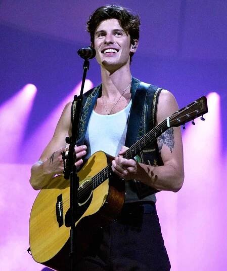 Shawn Mendes performs onstage during the opening night of Shawn Mendes Wonder: The World Tour at Moda Center on June 27, 2022 in Portland, Oregon.