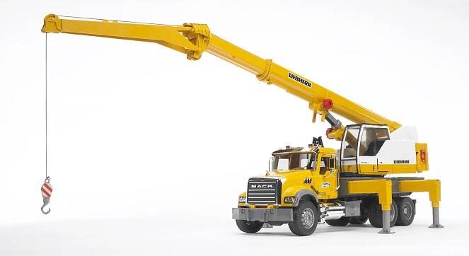 Bruder 02818 MACK Granite s jeřábem Liebherr - Svět Bruderu