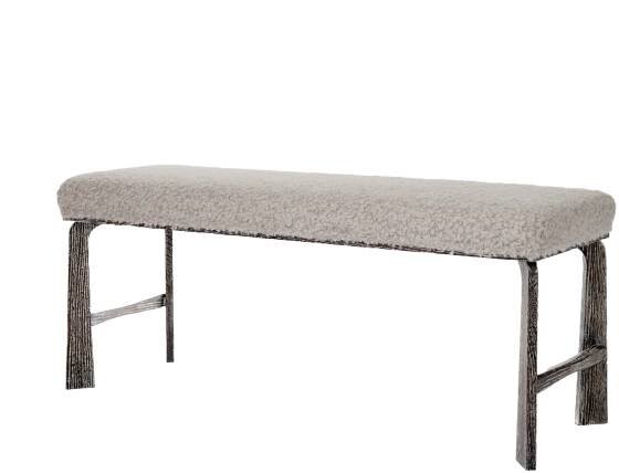Eco-friendly bench for two people in an outdoor garden setting, featuring sustainable materials and modern design.