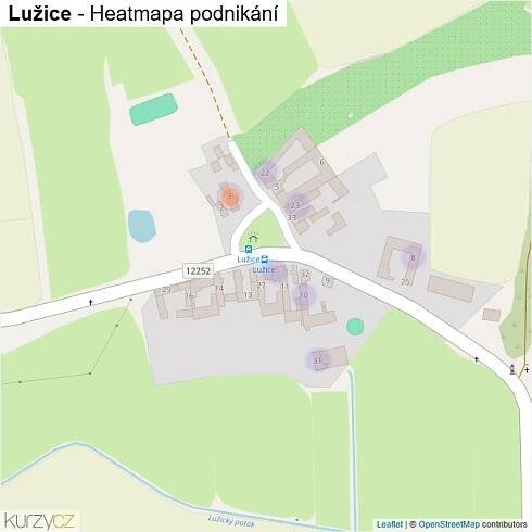 Mapa Lužice - Firmy v části obce.