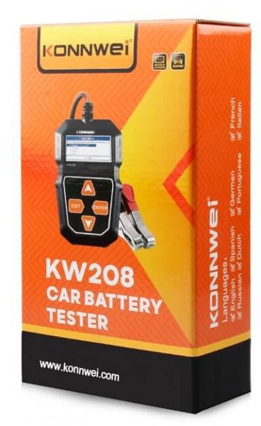 KONNWEI KW208 Car Battery Tester 12V 100 to 2000CCA Cranking Charging Circut Tester Battery Analyzer 12 Volts Battery Tools