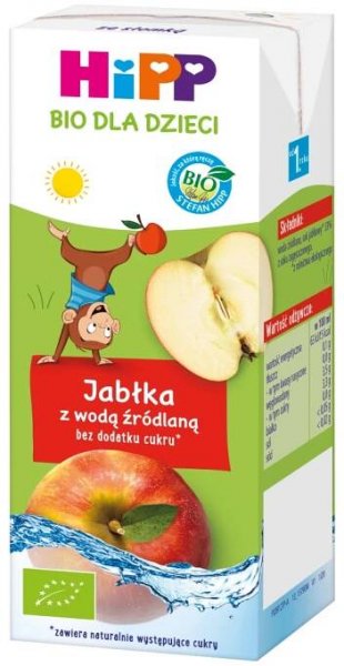 HiPP BIO Nápoj Jemné jablko s neperlivou pramenitou vodou 200ml od 1 roku Značka Hipp