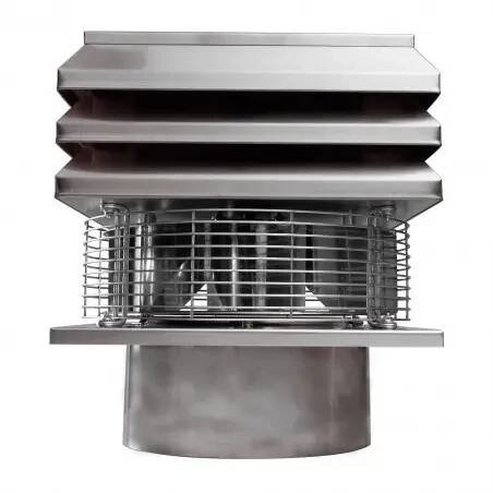 Komínový ventilátor ocelový kulatý komín Střešní Radiální NA TAH KOMÍNA pro odtah spalin komínové hlavice Krb Termální kamna Dřevo