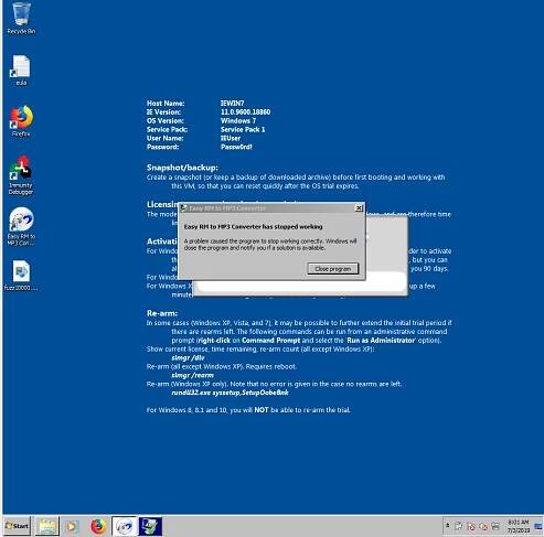 Exploiting Easy RM to MP3 Converter on Windows 7 (Replica) – TCERT