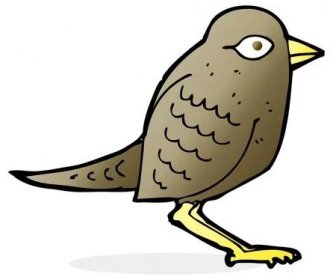 Kreslený zahradní pták — Ilustrace
