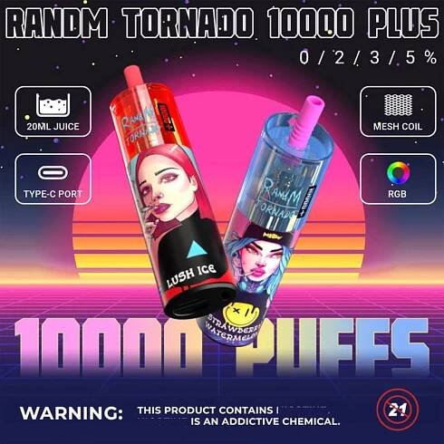 Rand M Tornado Vape 10000 plus