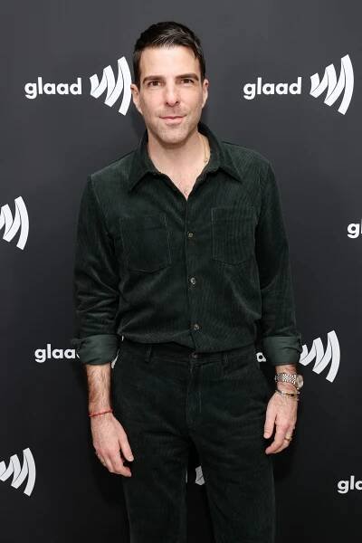 Zachary Quinto at the GLAAD Media Awards.