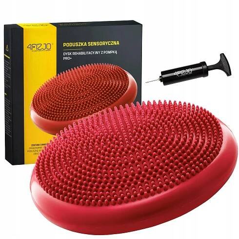 Senzorický polštář 4FIZJO Pro+ 33 cm červená JEŽEK DISK PRO REHABILITACI