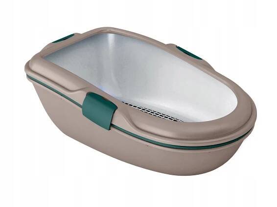 Stefanplast Furba Chic MAXI toaleta pro kočku se sítkem světle hnědá 69,5x47x26cm