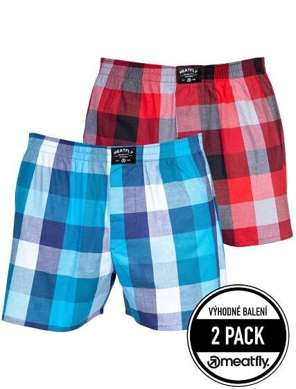 Pánské boxerky Meatfly Doug, Blue / Red