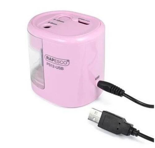 Ořezávátko elektrické kancelářské RAPESCO dvojité - 6 - 8 mm, 9 - 12 mm - růžová
