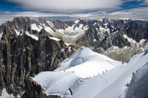 Výhledy z Aiguille du Midi 3 842m
