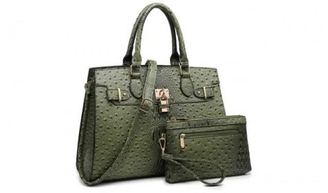   tašky jako birkinka: zelená dámská taška Dasein Top Handle z umělého krokodýla