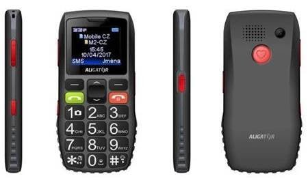 Mobilní telefon Aligator A440 Senior (A440BG) černý/šedý