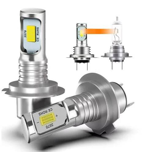 Dvě LED žárovky H7 Velmi silné jasné světlo 6500K Canbus 12V