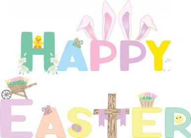 Easter Happy Words - Free image on Pixabay