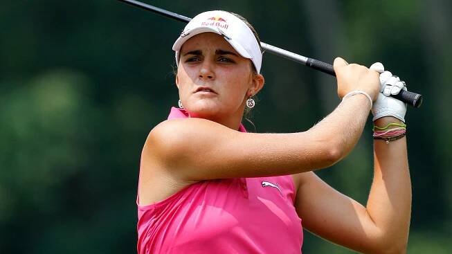 Lexi Thompson takes a shot during the 2010 US Women's Open