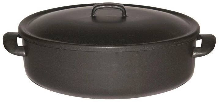 Belis Sfinx Smaltovaný oválný pekáč s poklicí BSE 32 x 24 x 11 cm černý