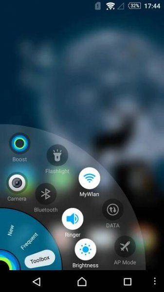 Hola launcher vysouvací nabídka 2