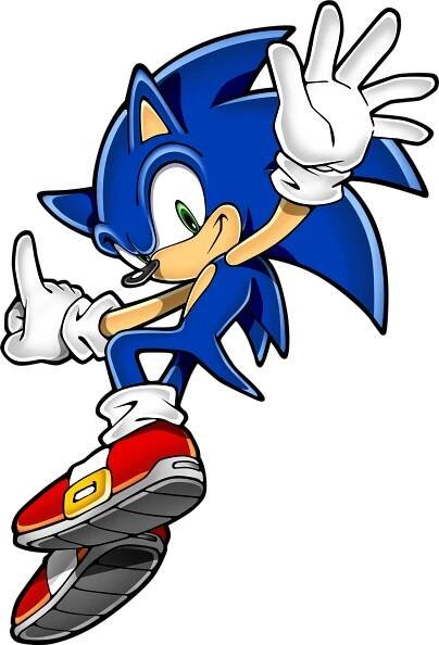 Sonic Hedgehog Jumping transparent PNG.