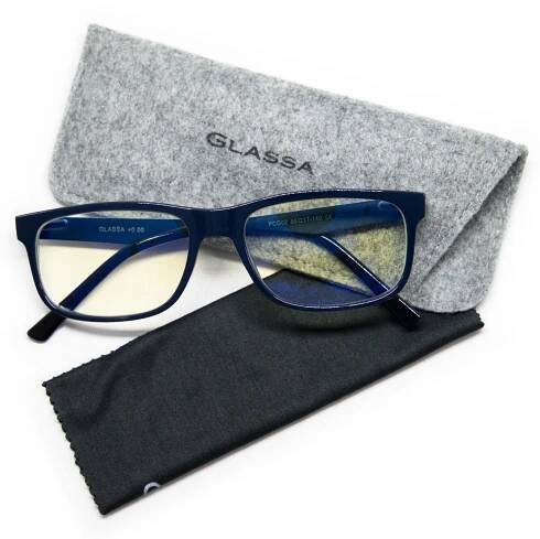 GLASSA Blue Light Blocking Glasses PCG 02, dioptrie: +1.50 modrá