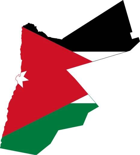 Soubor:Flag and map of Jordan.svg