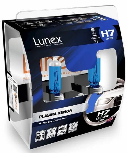 LUNEX Plasma Xenon H7 Car Headlight Bulb 5000k (twin)