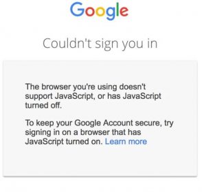 Přihlašování Google bude brzy vyžadovat JavaScript