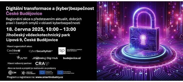 Digitální transformace a (kyber)bezpečnost: Regionální setkání přinese aktuální pohledy i konkrétní zkušenosti z praxe
