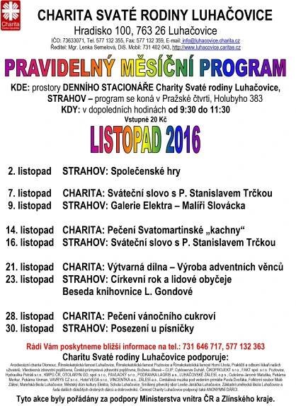 PROGRAM LISTOPAD 2016