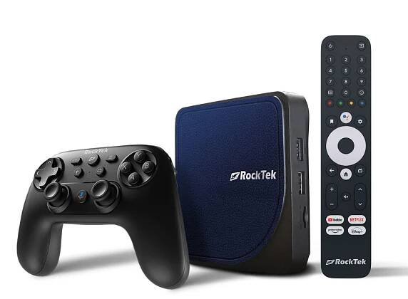 RockTek RTX5000 4K GameStream Pro (G2 Max) AndroidTV 12 Netflix Google Certified Amlogic S905X4 4G64G Support DTS Dolby Audio Wifi6 1000M BT5.0