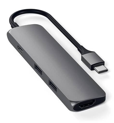 USB-C Hub adaptér Satechi Slim - vesmírně šedý