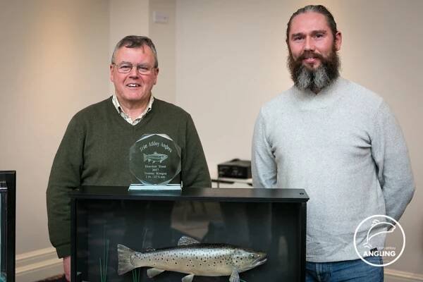 Chairman Joe O'Donnell pictured with Tommy Keogan and his heaviest fish of the year 2017.