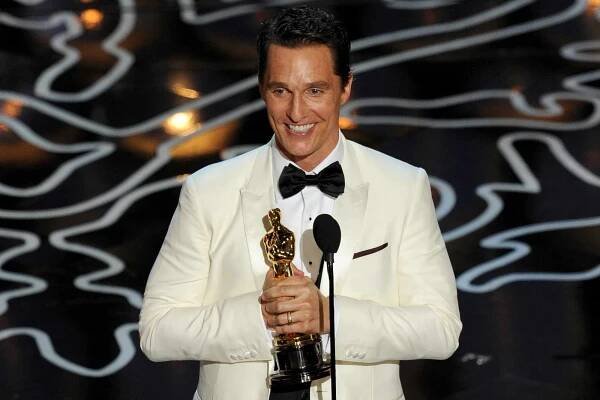 Matthew McConaughey accepts the award for Best Actor onstage during the 86th annual Academy Awards in L.A. on March 2, 2014