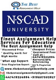 NSCAD University Assignment Help - The Best Assignment Help