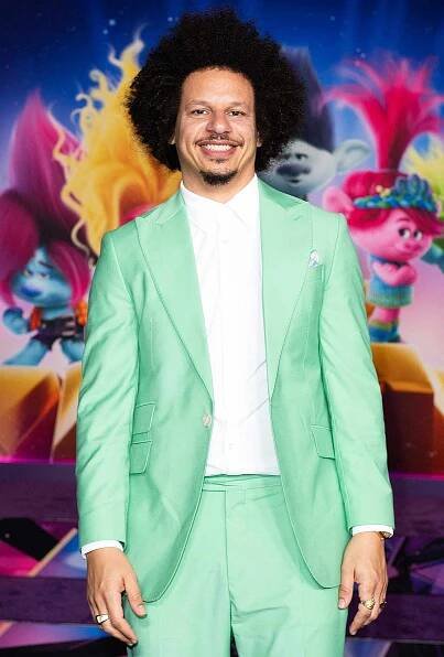 Eric Andre arrives for the premiere of "Trolls: Band Together"