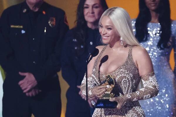 Beyonce wins top Grammys prize for first time with ‘Cowboy Carter’