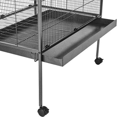 tectake Voliéra se stříškou 402288 168 x 85 x 60 cm antracit