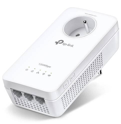 CPL AV1300 + WiFi AC1350 avec 3 ports Gigabit et prise gigogne