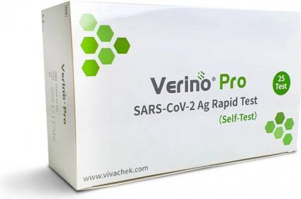VivaChek Biotech Hangzhou Verino Pro Antigenní rychlotest na COVID-19 z přední části nosu 25 ks
