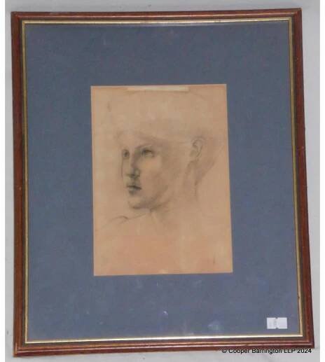 Attributed to Edward Burne-Jones Graphite Study