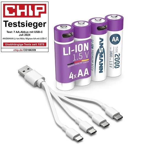 Ansmann Lithium AA 1800mAh 4ks 1312-0036 od 469 Kč - Heureka.cz