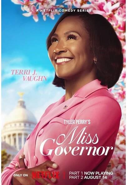 Lead character Antoinette Dunkerson in political drama Tyler Perry’s Miss Governor Part 2 on Netflix